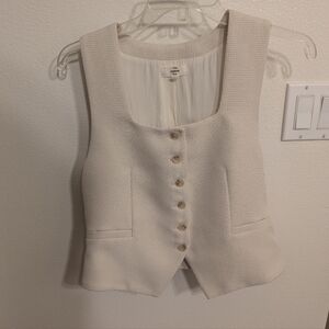 Cream Button-Up Vest